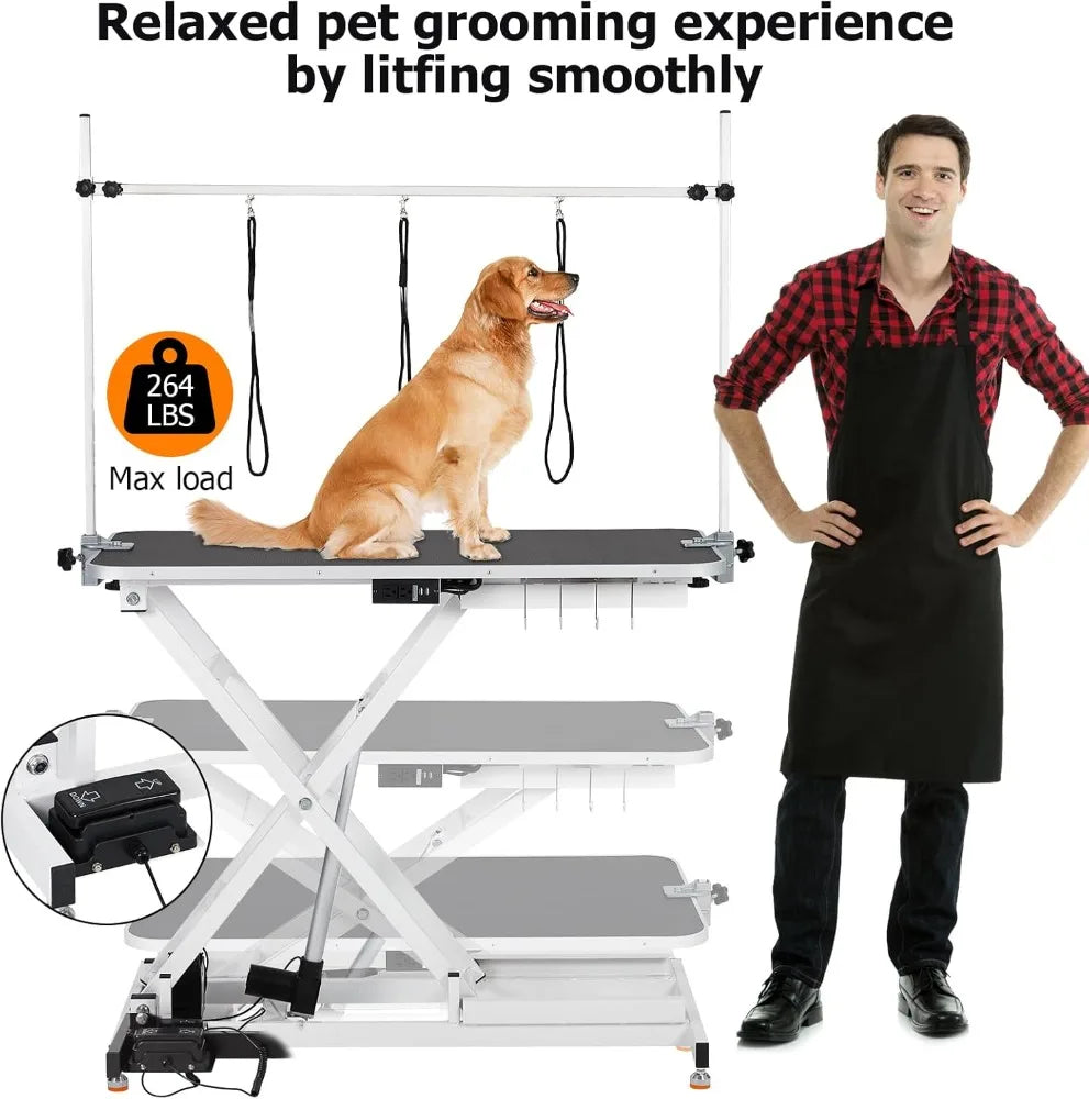 Electric X Shaped Lift Pet Grooming Table for Dogs