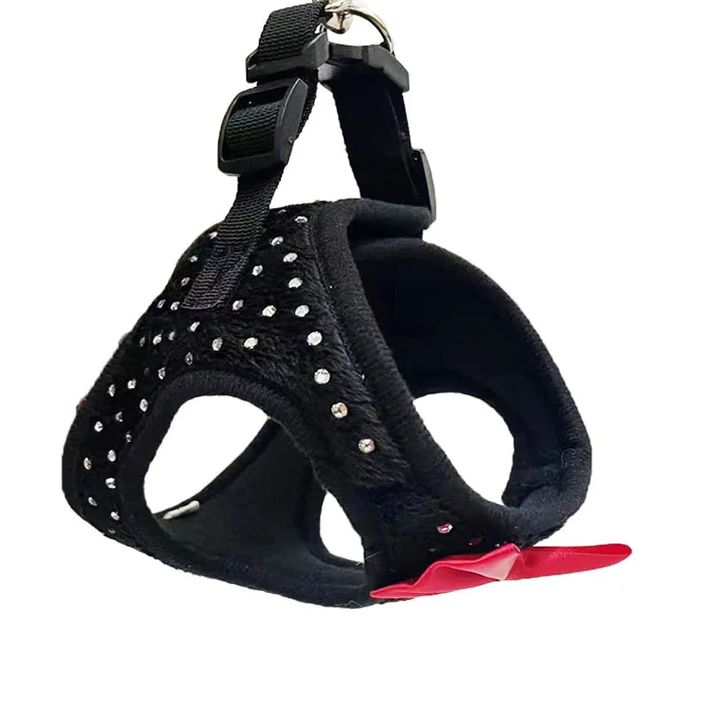 NONECN Diamond Decoration Soft Breathable Dog Chest Harness Vest