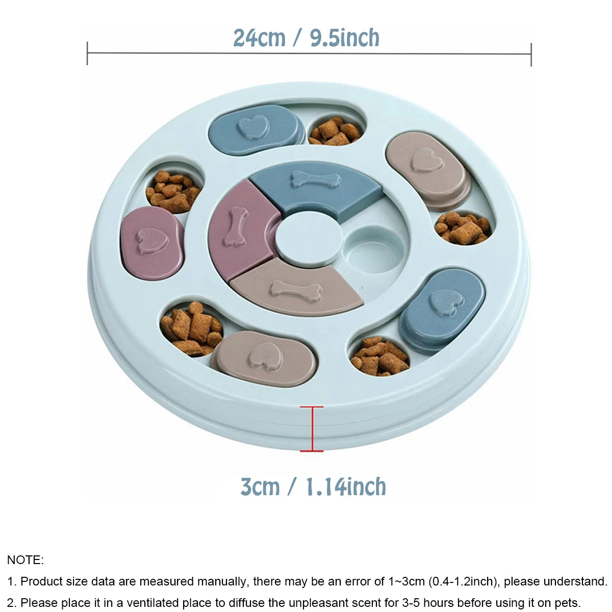 Dog Food Hiding Bowl Slow Feeder Educational Interactive Feeding Toy