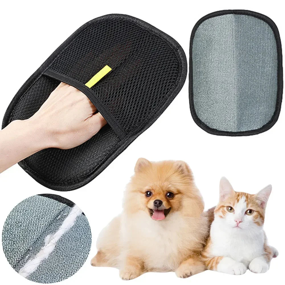 KYJG Pet Hair Removal Gloves 2 In 1 Grooming Mitts